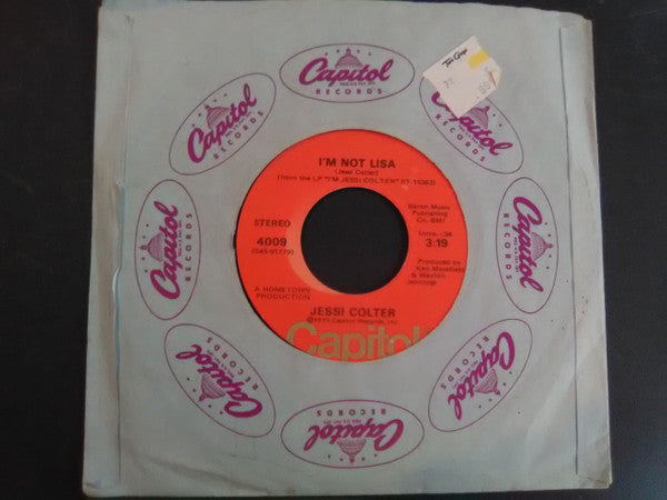 Jessi Colter : I'm Not Lisa (7", Single, Win)