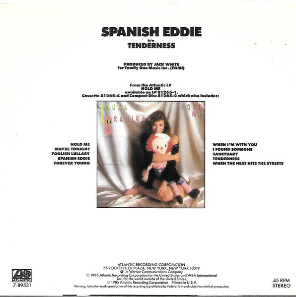 Laura Branigan : Spanish Eddie (7", Single, AR)
