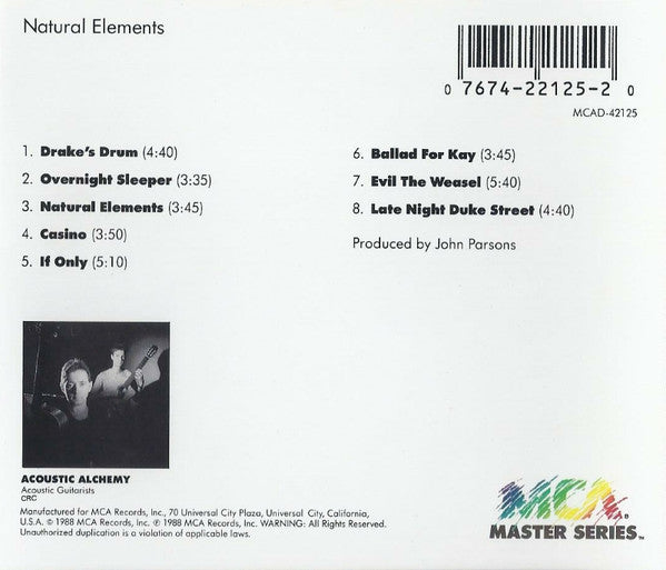 Acoustic Alchemy : Natural Elements (CD, Album, Club)