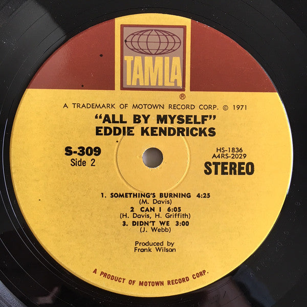Eddie Kendricks : All By Myself (LP, Album, Hol)
