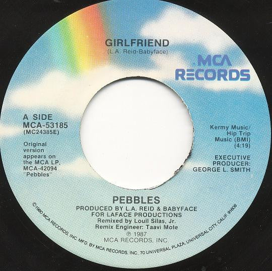 Pebbles : Girlfriend (7", Single, Pin)