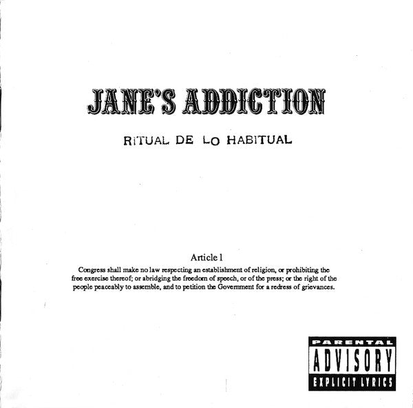 Jane's Addiction : Ritual De Lo Habitual (CD, Album, Club, SRC)