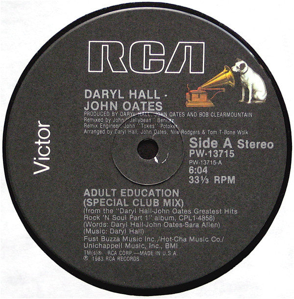 Daryl Hall John Oates* : Adult Education (Special Club Mix) (12")
