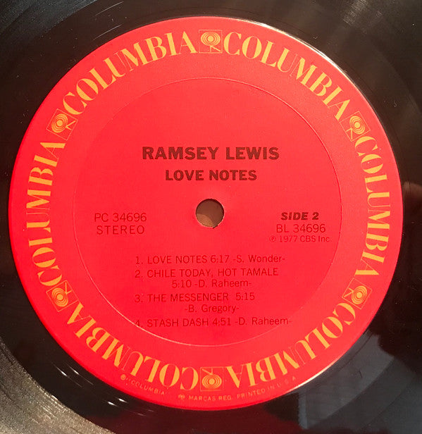 Ramsey Lewis : Love Notes (LP, Album, Ter)