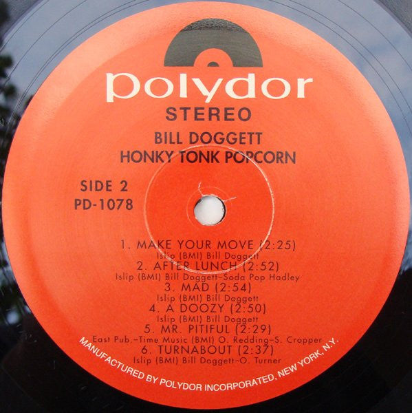 Bill Doggett : Honky Tonk Popcorn (LP, Album, RE)