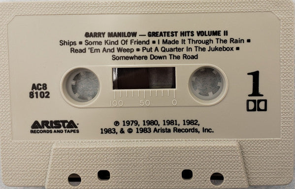 Barry Manilow : Greatest Hits Vol. II (Cass, Comp)
