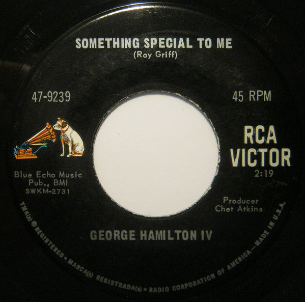 George Hamilton IV : Break My Mind / Something Special To Me (7", Single)