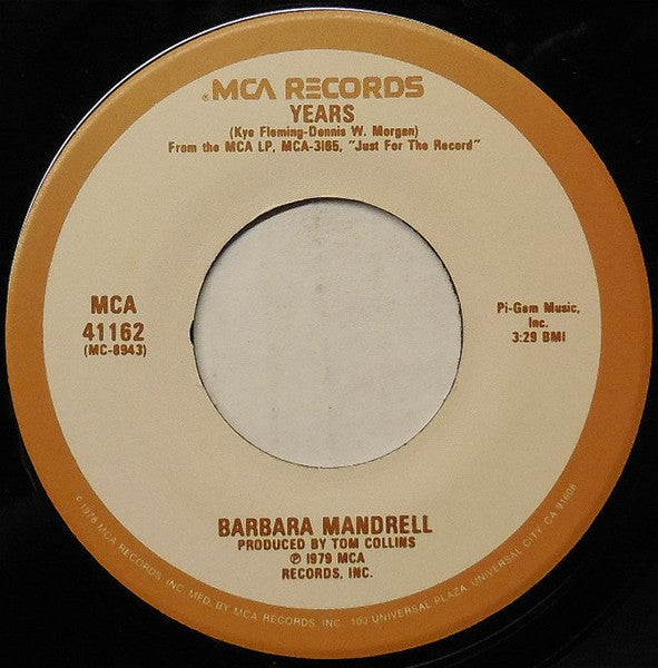 Barbara Mandrell : Years (7", Single)