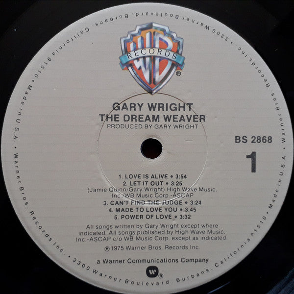 Gary Wright : The Dream Weaver (LP, Album, RE, Jac)