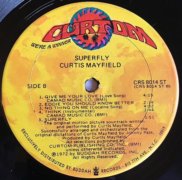 Curtis Mayfield : Super Fly (The Original Motion Picture Soundtrack) (LP, Album, RP, Son)
