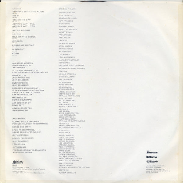 Joe Satriani : Surfing With The Alien (LP, Album, EMW)