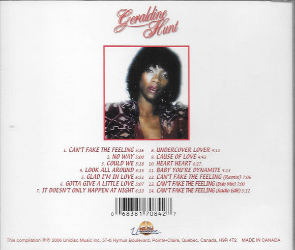 Geraldine Hunt : Can't Fake The Feeling (CD, Comp, RE)