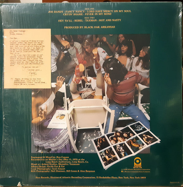 Black Oak Arkansas : Live! Mutha (LP, Album, RI )