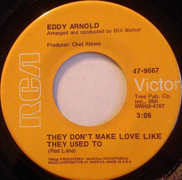 Eddy Arnold : They Don't Make Love Like They Used To (7", Single, Roc)