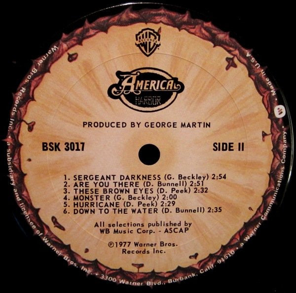 America (2) : Harbor (LP, Album, Pit)
