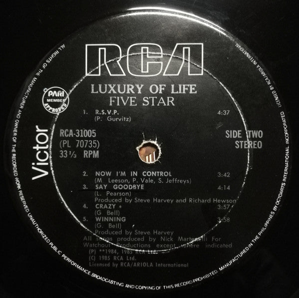 5 Star* : Luxury Of Life (LP, Album)