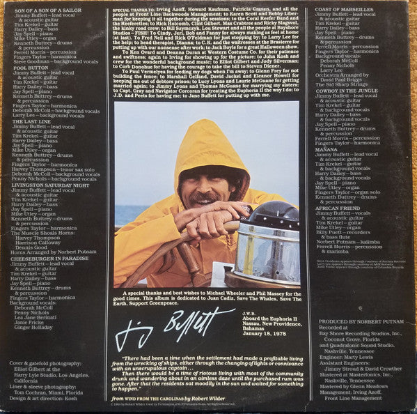 Jimmy Buffett : Son Of A Son Of A Sailor (LP, Album, Mon)