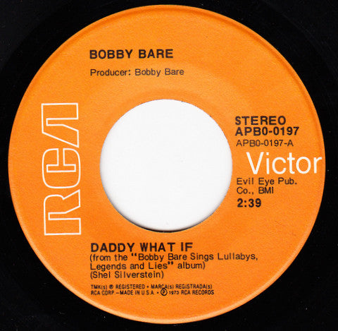 Bobby Bare : Daddy What If (7", Single, Ind)