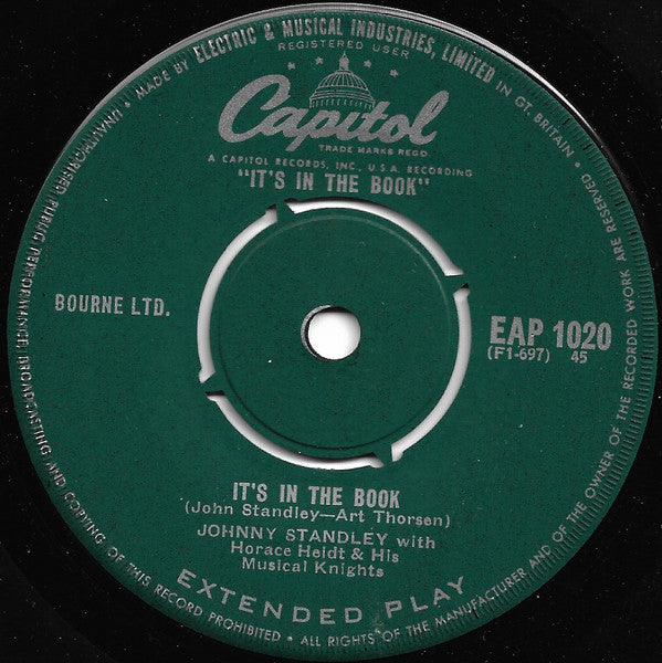 Johnny Standley : It's In The Book (7", EP, RP)