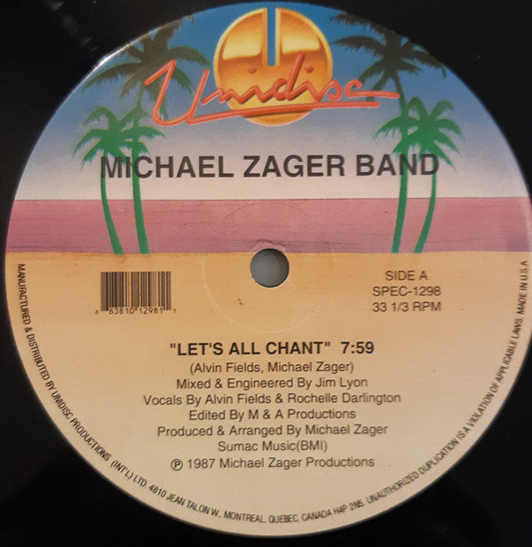 The Michael 'Zager Band* / Lime (2) : Let's All Chant / Angel Eyes (12", Comp)
