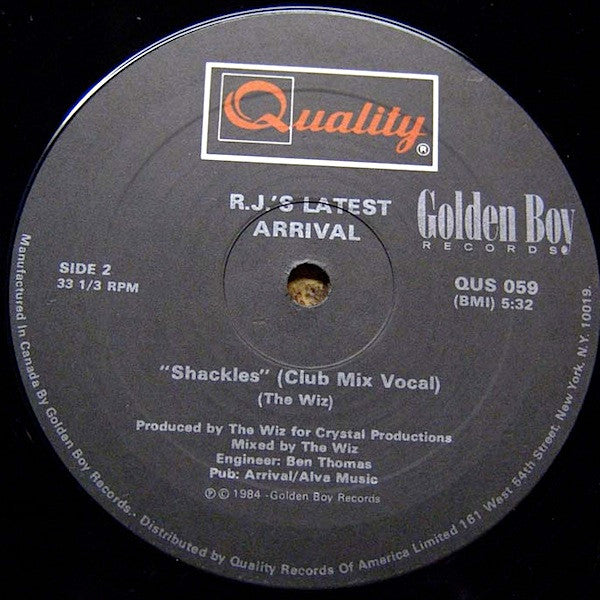 R.J.'s Latest Arrival : Shackles (Radio Mix) (12")
