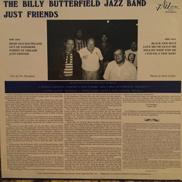 Billy Butterfield Jazz Band : Just Friends (LP, Album)