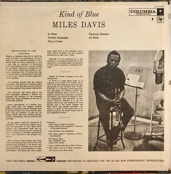 Miles Davis : Kind Of Blue (LP, Album, RE)