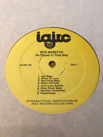 Ben Webster : He Played it That Way (LP, Album)