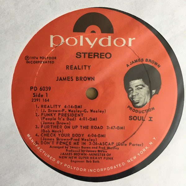 James Brown : Reality (LP, Album, Pre)
