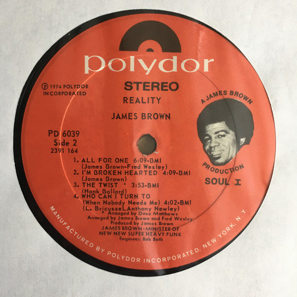 James Brown : Reality (LP, Album, Pre)