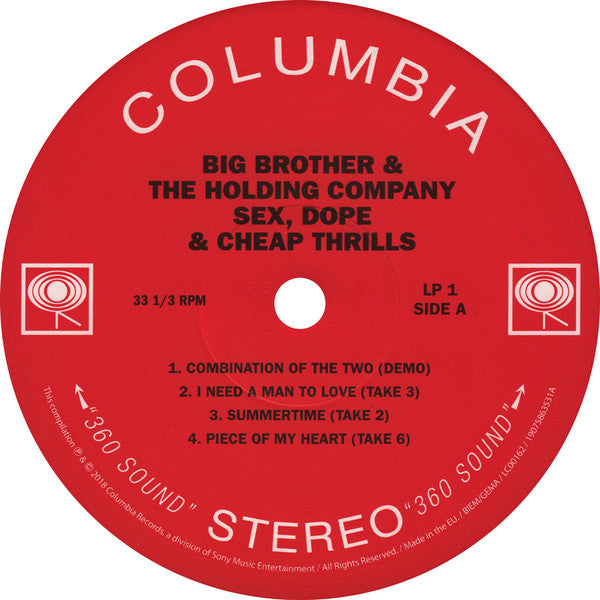 Big Brother & The Holding Co.* : Sex, Dope & Cheap Thrills (2xLP, Album, RM)