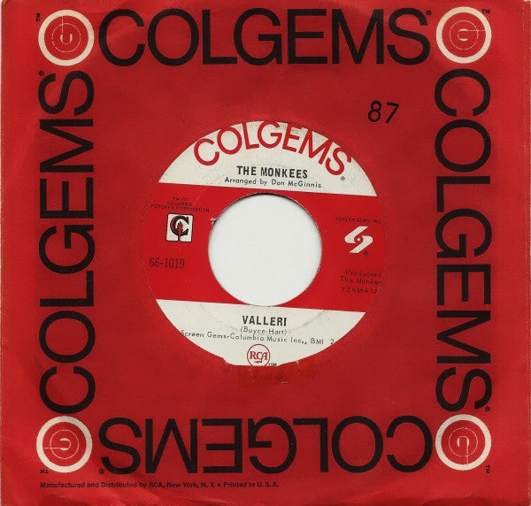 The Monkees : Valleri (7", Single, Roc)