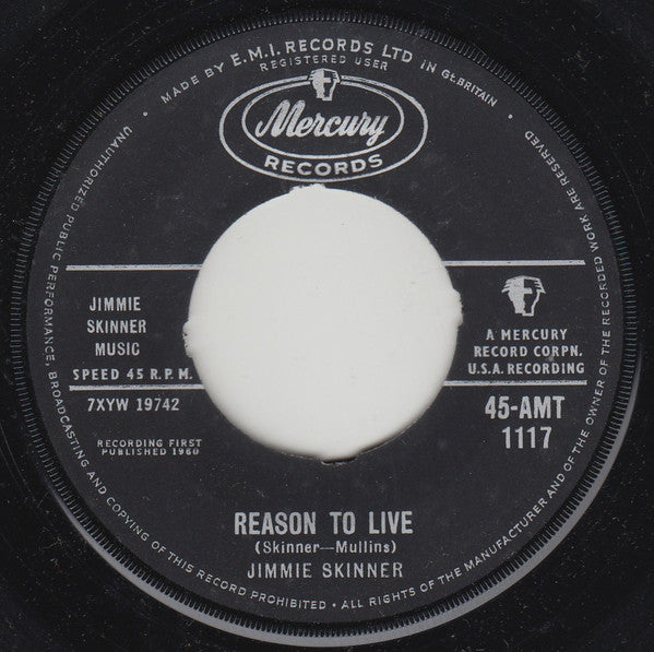 Jimmie Skinner : Reason To Live (7", Single)