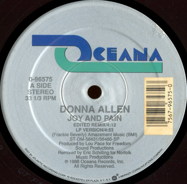 Donna Allen : Joy And Pain (12")