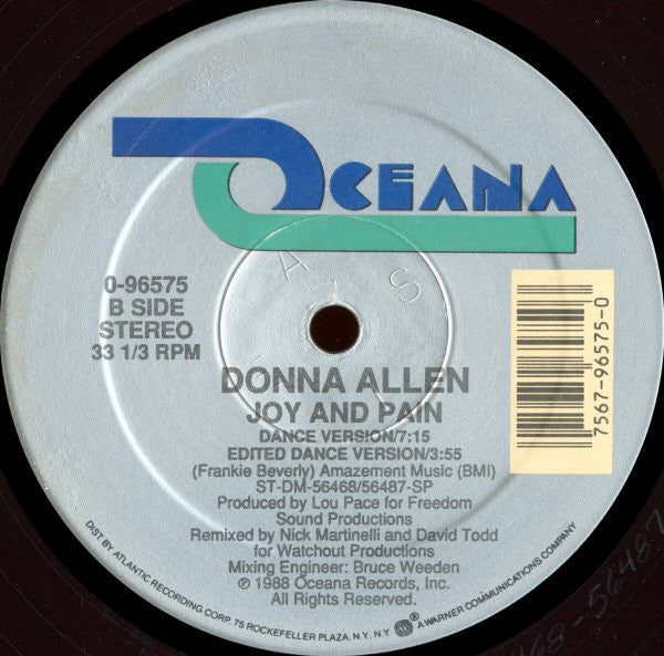 Donna Allen : Joy And Pain (12")