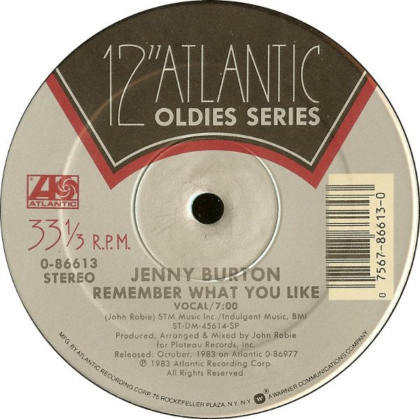 Company B / Jenny Burton : Fascinated / Remember What You Like (12", RE)