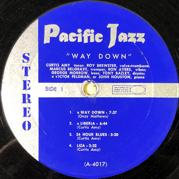 Curtis Amy Featuring Victor Feldman : Way Down (LP, Album)