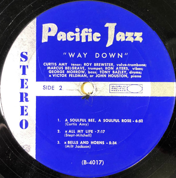 Curtis Amy Featuring Victor Feldman : Way Down (LP, Album)