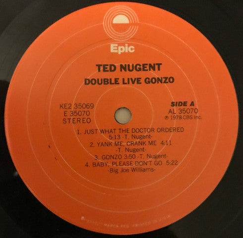 Ted Nugent : Double Live Gonzo! (2xLP, Album, Ter)