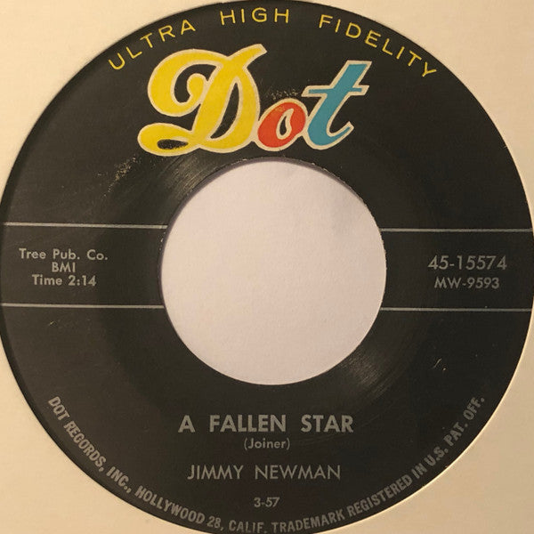 Jimmy Newman* : A Fallen Star (7", Single)