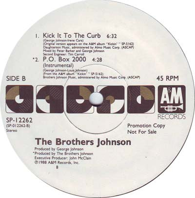 The Brothers Johnson* : Kick It To The Curb (12", Promo)