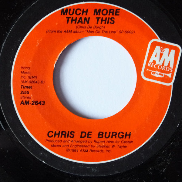 Chris De Burgh : High On Emotion (7", Single)