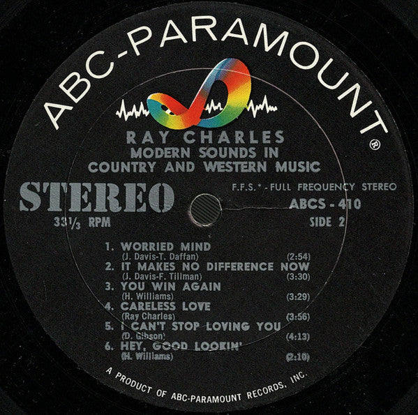 Ray Charles : Modern Sounds In Country And Western Music (LP, Album, RP)