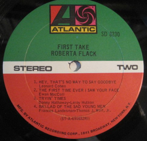 Roberta Flack : First Take (LP, Album, RP, RI )