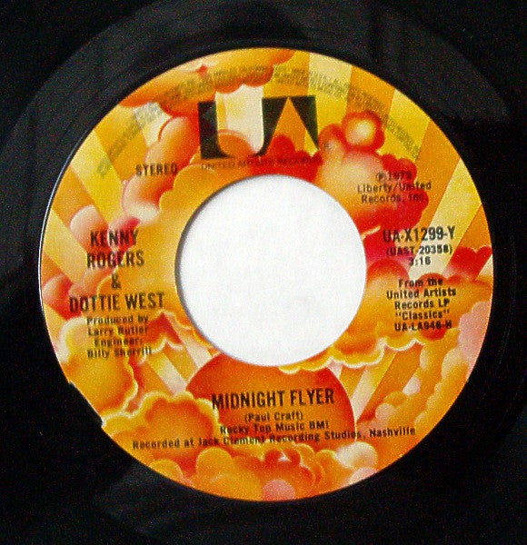 Kenny Rogers & Dottie West : Til I Can Make It On My Own / Midnight Flyer (7", Single, Styrene, All)