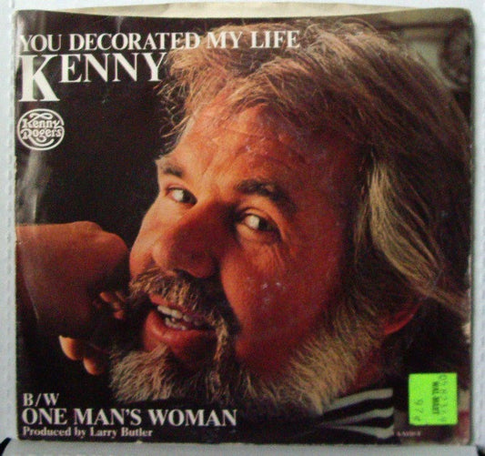 Kenny Rogers : You Decorated My Life / One Man's Woman (7", Single, Pit)