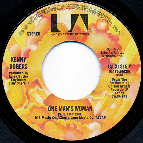 Kenny Rogers : You Decorated My Life / One Man's Woman (7", Single, Pit)