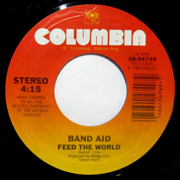 Band Aid : Do They Know It's Christmas? (7", Single, Styrene, Car)