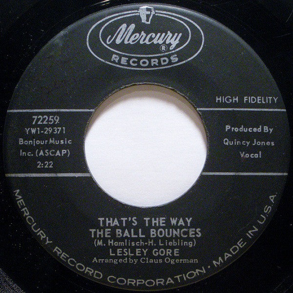 Lesley Gore : That's The Way Boys Are (7", Single)