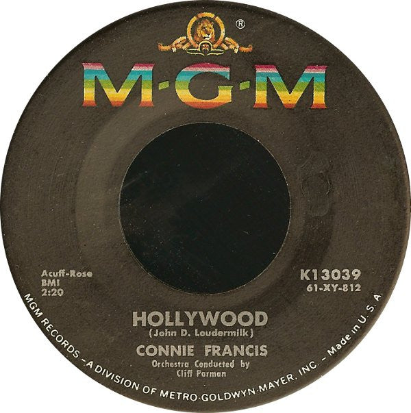 Connie Francis : Hollywood / (He's My) Dreamboat (7", Single, MGM)